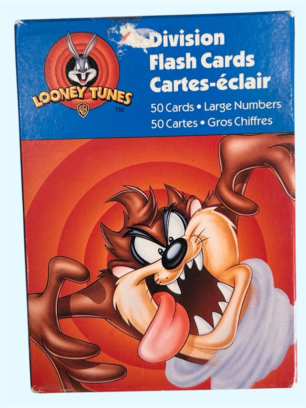 Vintage 90s Looney Tunes Division Flash Cards Math School Education 1997 Warner